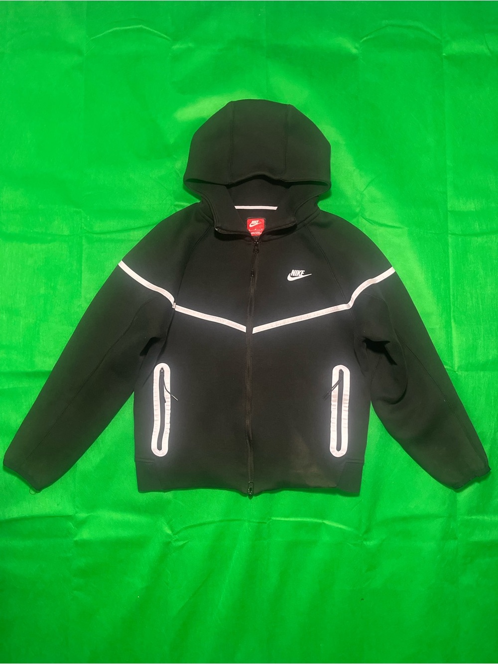 Nike Black Hoodie Jacket with White Trim